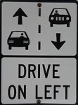 Drive on left