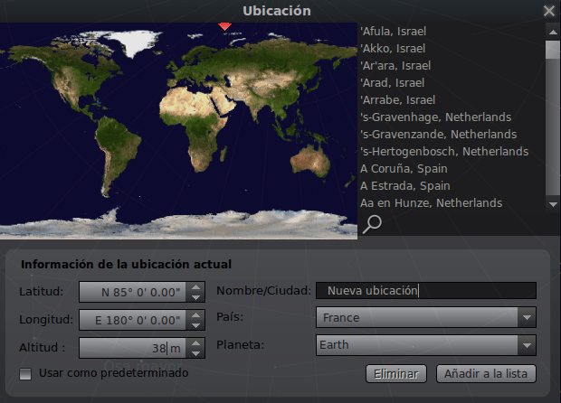 StellariumPolarisLocation